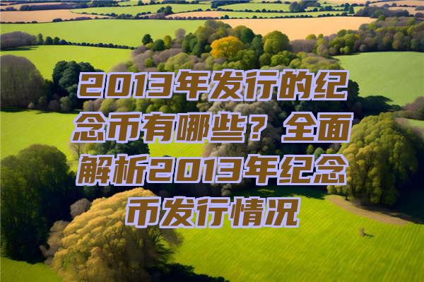 2013年发行的纪念币有哪些？全面解析2013年纪念币发行情况