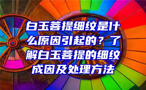 白玉菩提细纹是什么原因引起的？了解白玉菩提的细纹成因及处理方法