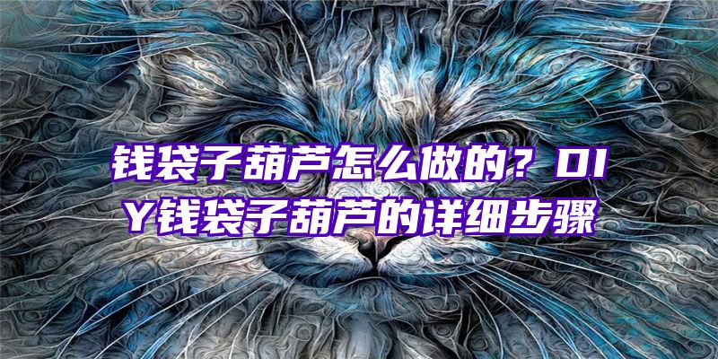 钱袋子葫芦怎么做的？DIY钱袋子葫芦的详细步骤