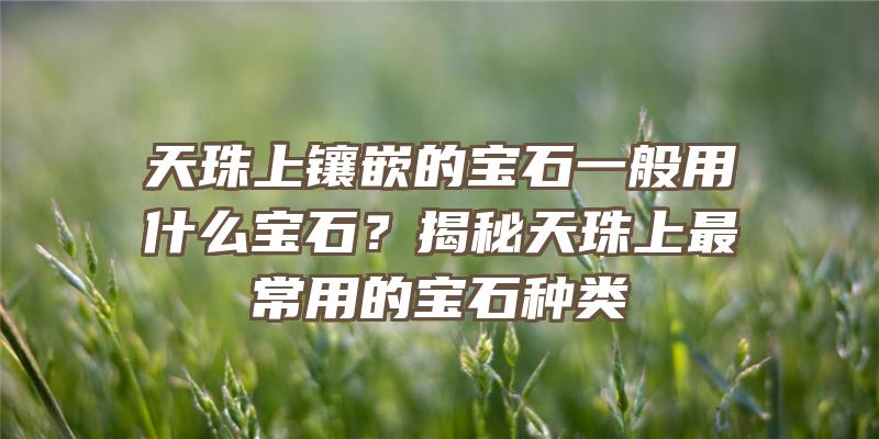 天珠上镶嵌的宝石一般用什么宝石？揭秘天珠上最常用的宝石种类