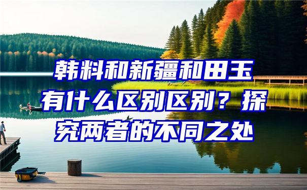 韩料和新疆和田玉有什么区别区别？探究两者的不同之处