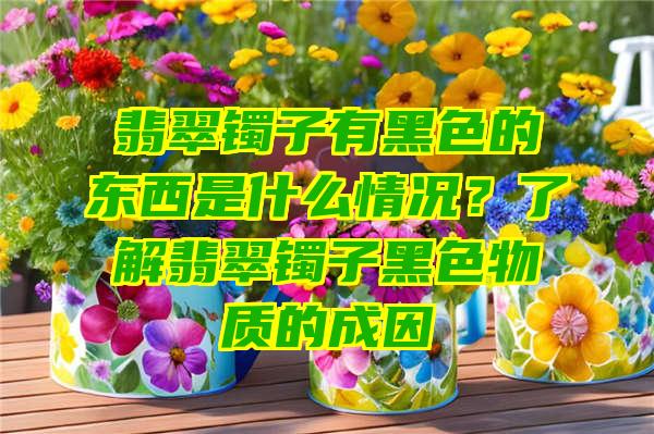 翡翠镯子有黑色的东西是什么情况？了解翡翠镯子黑色物质的成因