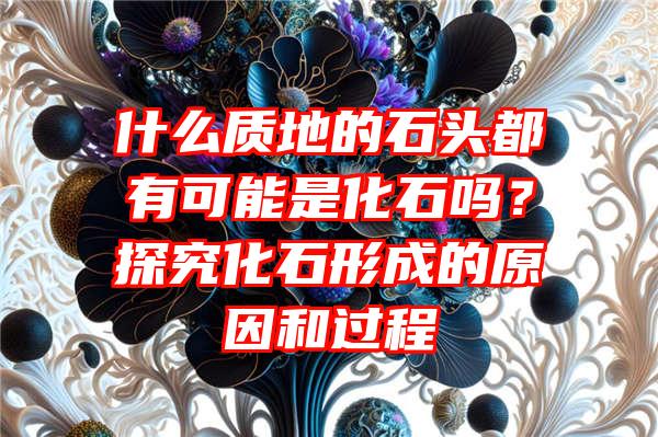 什么质地的石头都有可能是化石吗？探究化石形成的原因和过程