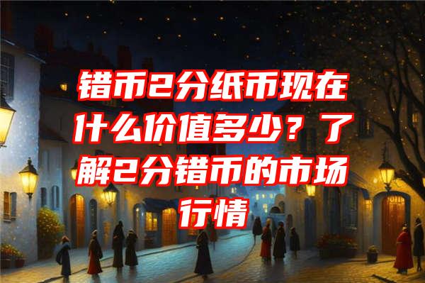 错币2分纸币现在什么价值多少？了解2分错币的市场行情