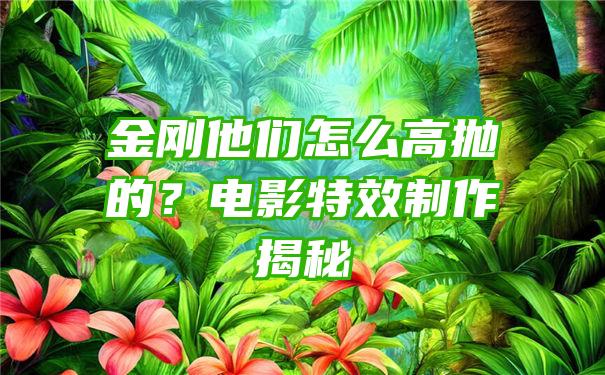 金刚他们怎么高抛的？电影特效制作揭秘