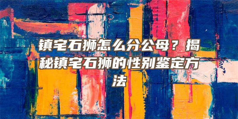 镇宅石狮怎么分公母？揭秘镇宅石狮的性别鉴定方法