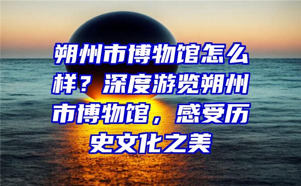 朔州市博物馆怎么样？深度游览朔州市博物馆，感受历史文化之美