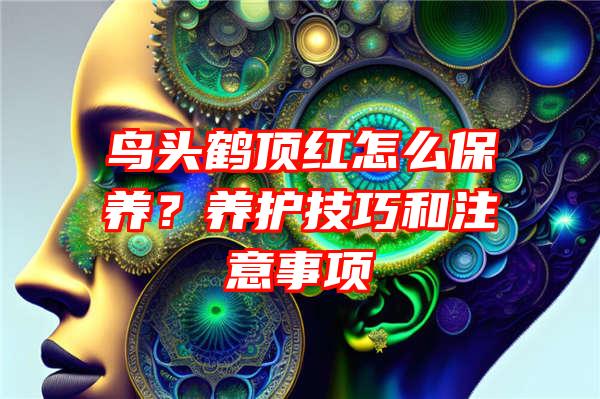 鸟头鹤顶红怎么保养？养护技巧和注意事项