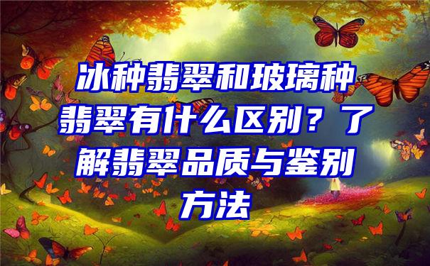 冰种翡翠和玻璃种翡翠有什么区别？了解翡翠品质与鉴别方法