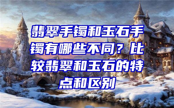 翡翠手镯和玉石手镯有哪些不同？比较翡翠和玉石的特点和区别