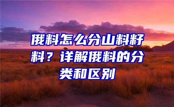 俄料怎么分山料籽料？详解俄料的分类和区别