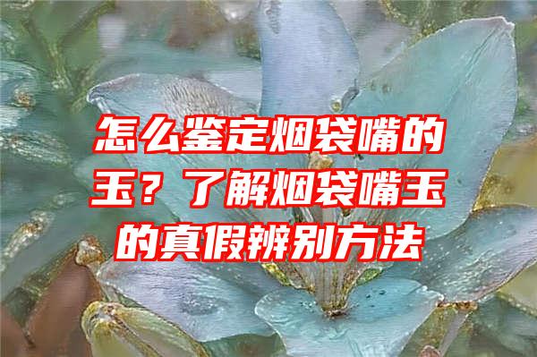 怎么鉴定烟袋嘴的玉？了解烟袋嘴玉的真假辨别方法