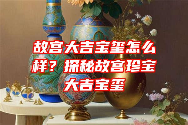 故宫大吉宝玺怎么样？探秘故宫珍宝大吉宝玺