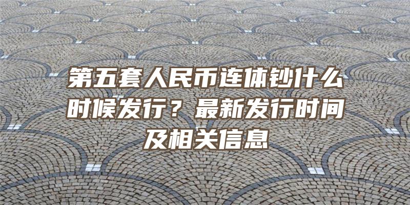 第五套人民币连体钞什么时候发行？最新发行时间及相关信息