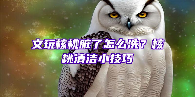 文玩核桃脏了怎么洗？核桃清洁小技巧