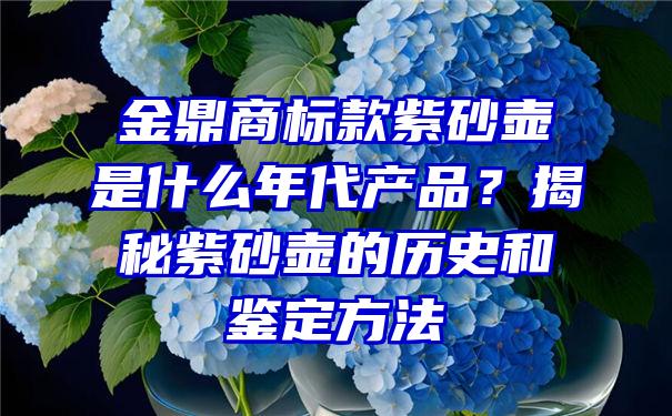 金鼎商标款紫砂壶是什么年代产品？揭秘紫砂壶的历史和鉴定方法