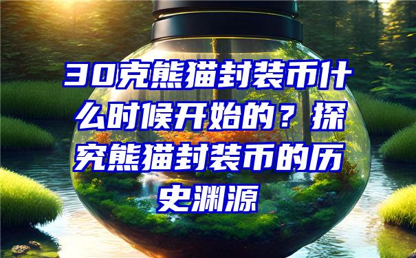 30克熊猫封装币什么时候开始的？探究熊猫封装币的历史渊源