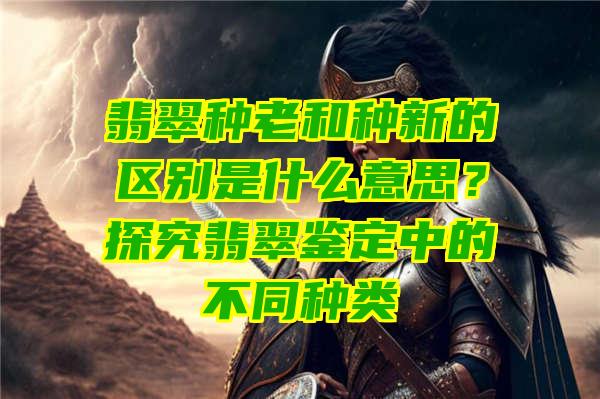 翡翠种老和种新的区别是什么意思？探究翡翠鉴定中的不同种类