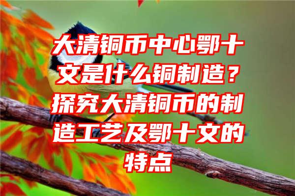 大清铜币中心鄂十文是什么铜制造？探究大清铜币的制造工艺及鄂十文的特点