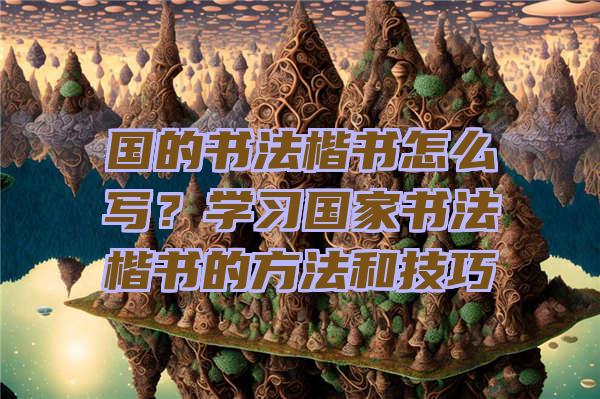 国的书法楷书怎么写？学习国家书法楷书的方法和技巧