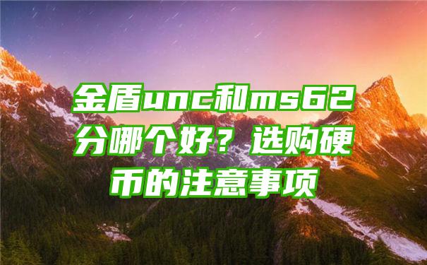 金盾unc和ms62分哪个好？选购硬币的注意事项