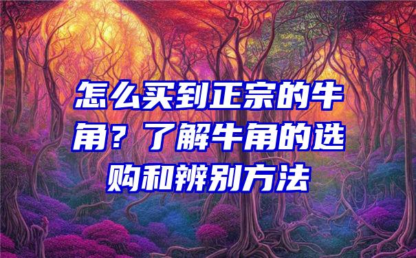 怎么买到正宗的牛角？了解牛角的选购和辨别方法