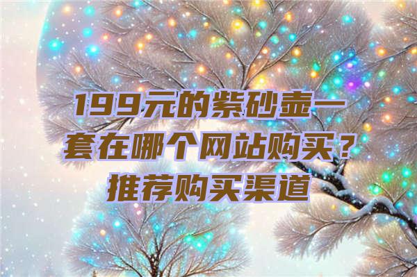 199元的紫砂壶一套在哪个网站购买？推荐购买渠道