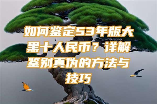 如何鉴定53年版大黑十人民币？详解鉴别真伪的方法与技巧