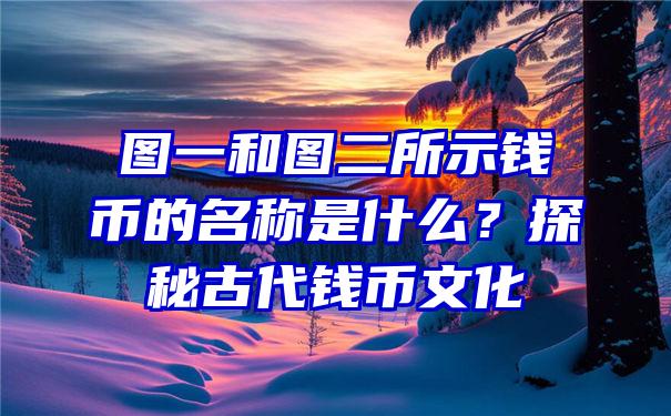 图一和图二所示钱币的名称是什么？探秘古代钱币文化