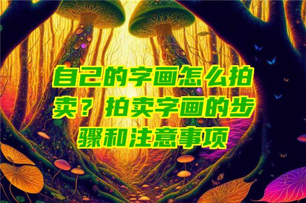 自己的字画怎么拍卖？拍卖字画的步骤和注意事项