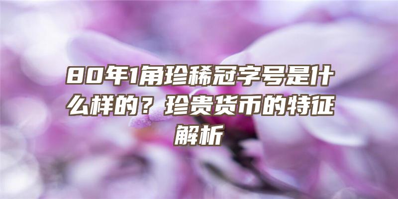 80年1角珍稀冠字号是什么样的？珍贵货币的特征解析