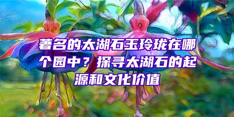 著名的太湖石玉玲珑在哪个园中？探寻太湖石的起源和文化价值