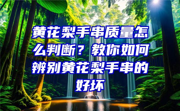 黄花梨手串质量怎么判断？教你如何辨别黄花梨手串的好坏