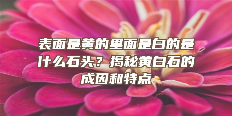 表面是黄的里面是白的是什么石头？揭秘黄白石的成因和特点