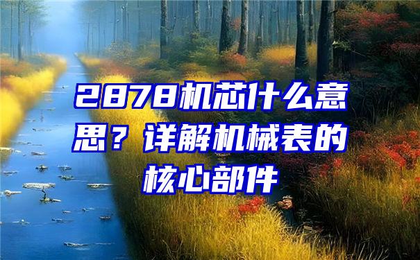 2878机芯什么意思？详解机械表的核心部件