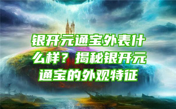 银开元通宝外表什么样？揭秘银开元通宝的外观特征