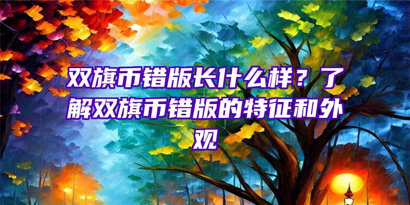 双旗币错版长什么样？了解双旗币错版的特征和外观