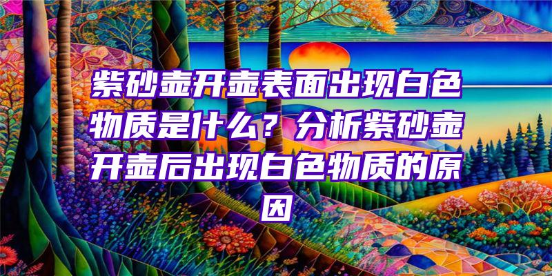 紫砂壶开壶表面出现白色物质是什么？分析紫砂壶开壶后出现白色物质的原因