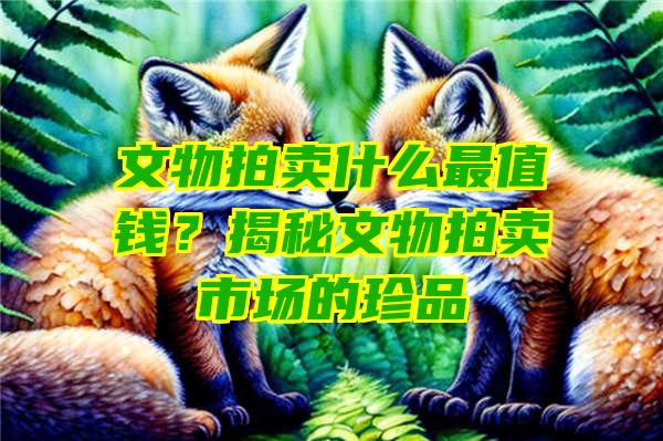 文物拍卖什么最值钱？揭秘文物拍卖市场的珍品