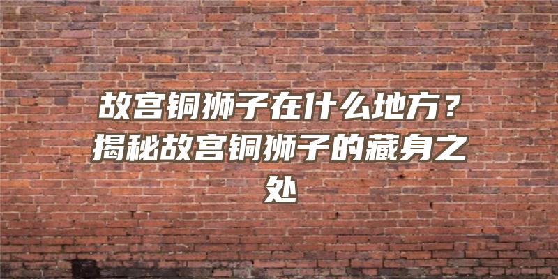 故宫铜狮子在什么地方？揭秘故宫铜狮子的藏身之处