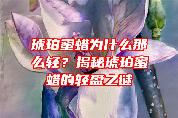 琥珀蜜蜡为什么那么轻？揭秘琥珀蜜蜡的轻盈之谜