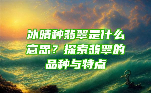 冰晴种翡翠是什么意思？探索翡翠的品种与特点