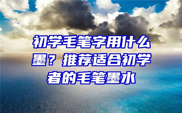 初学毛笔字用什么墨？推荐适合初学者的毛笔墨水