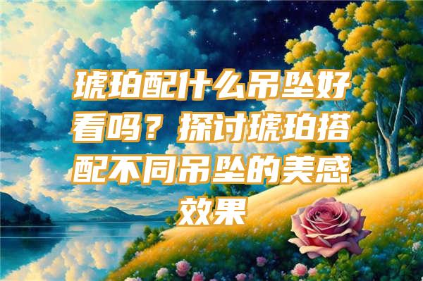 琥珀配什么吊坠好看吗？探讨琥珀搭配不同吊坠的美感效果