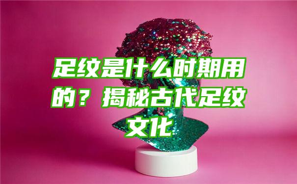 足纹是什么时期用的？揭秘古代足纹文化