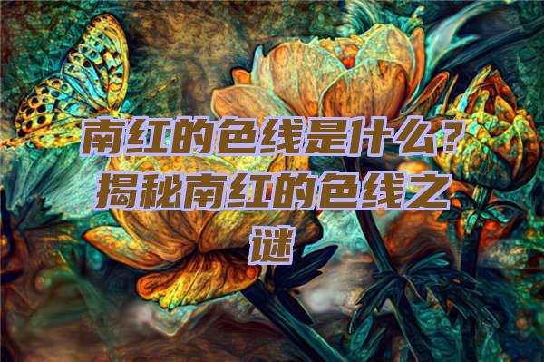 南红的色线是什么？揭秘南红的色线之谜