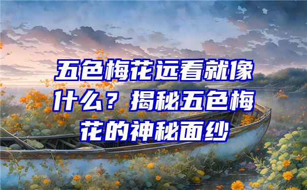 五色梅花远看就像什么？揭秘五色梅花的神秘面纱