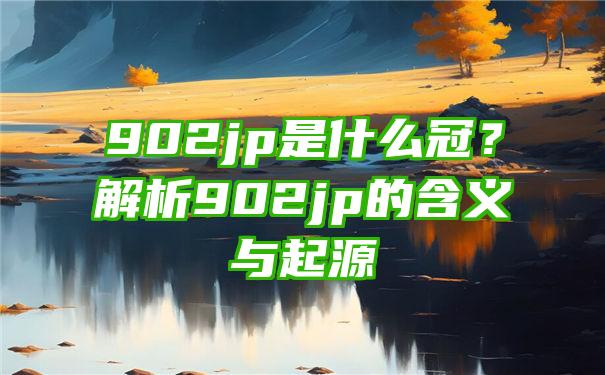 902jp是什么冠？解析902jp的含义与起源