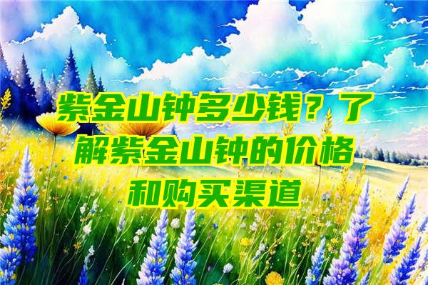 紫金山钟多少钱？了解紫金山钟的价格和购买渠道