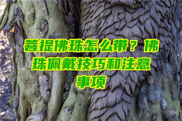 菩提珠怎么带？珠佩戴技巧和注意事项